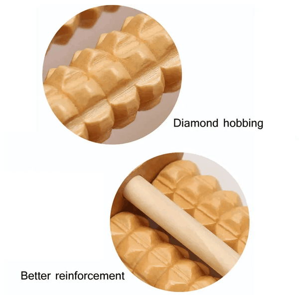 Wooden Foot Roller Massager–Stress & Pain Relief Tool